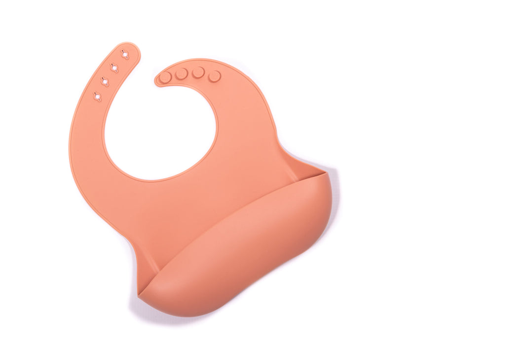 Silicone Bucket Bib - Blush