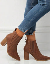 Tan Chunky Heel Chelsea Boot