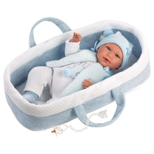 Llorens - Baby Boy Doll with Crying Mechanism & Baby Carrier: Mimo - 42cm