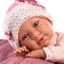Llorens - Baby Girl Doll with Crying Mechanism, Clothing & Carry Cot: Mimi - 42cm