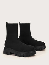 Black Platform Sock Boots