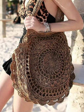 Scallop Trim Straw Bag