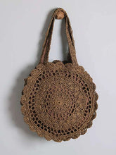 Scallop Trim Straw Bag