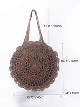 Scallop Trim Straw Bag