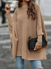 Turtle Neck Knit Poncho