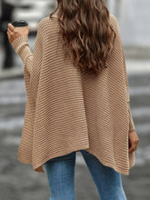 Turtle Neck Knit Poncho
