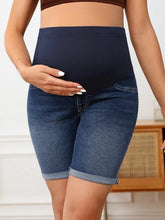 Maternity Wideband Hem Denim Shorts