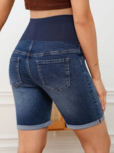 Maternity Wideband Hem Denim Shorts