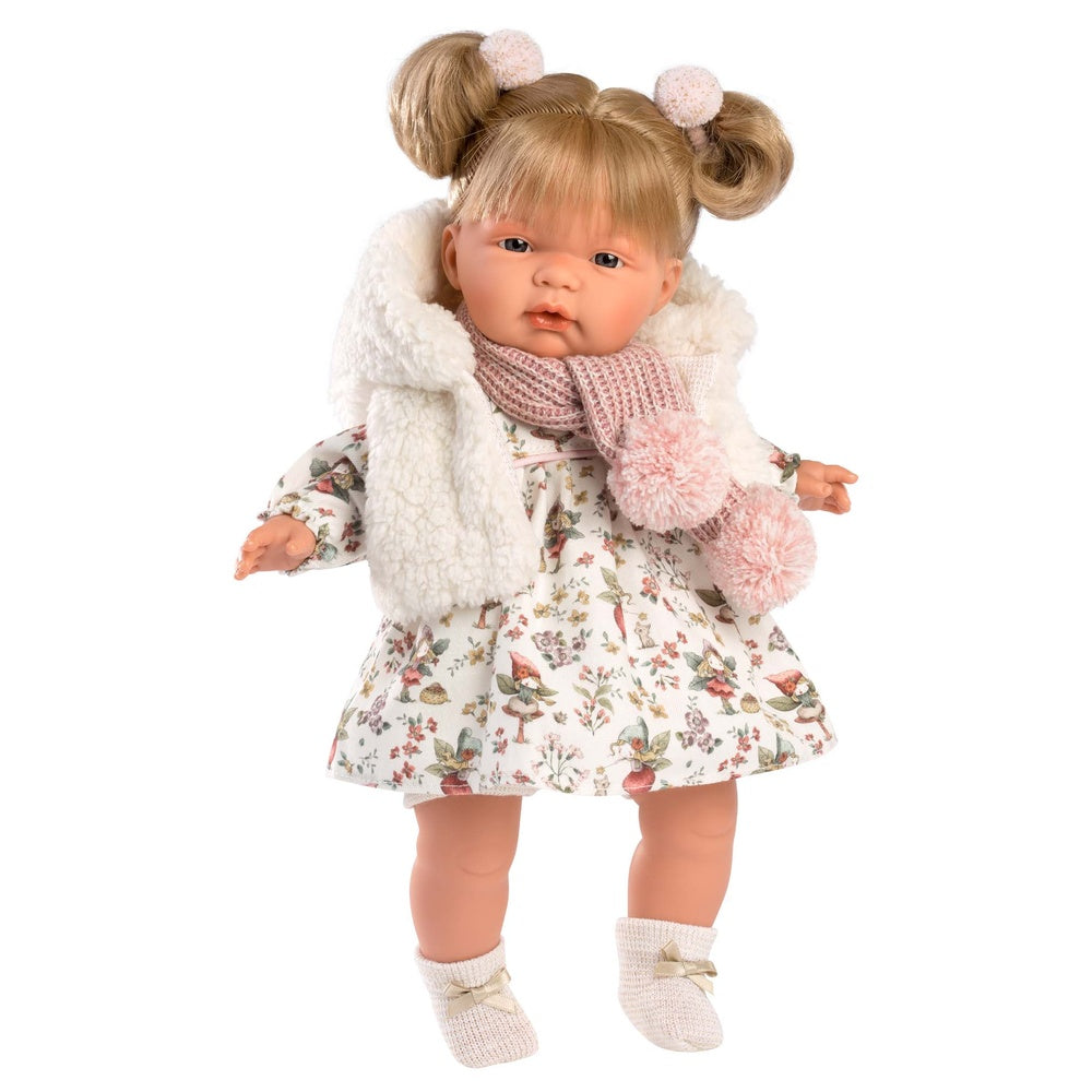 Llorens - Baby Girl Doll with Crying Mechanism, Clothing & Accessories: Joelle - 38cm