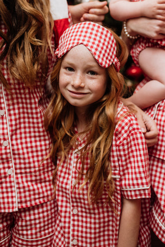Christmas Gingham Sleep Mask