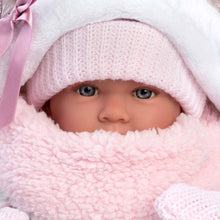 Llorens - Baby Girl Doll with Crying Mechanism, Carry Cot, Clothing & Accessories: Mimi - 42cm