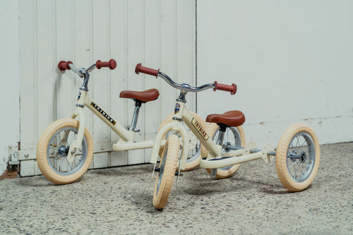Trybike Steel 2-in-1 Balance Trike: Vintage Cream