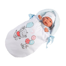 Llorens - Newborn Baby Boy Doll with Elephant Sleeping Bag, Clothing & Accessories: Tino - 44cm