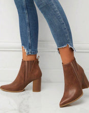 Tan Chunky Heel Chelsea Boot