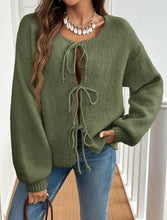 Tie Cardi - Olive