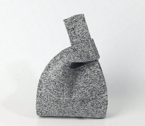 Knit Tote - Grey Melange