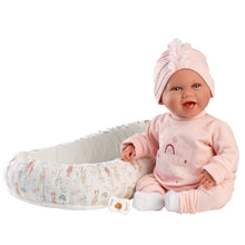 Llorens - Baby Girl Doll with Laughing Mechanism, Clothing & Cushion: Mimi - 42cm