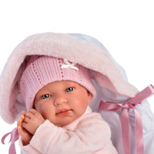 Llorens - Newborn Baby Girl Doll with Elephant Sleeping Bag, Clothing & Accessories: Tina - 44cm