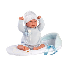 Llorens - Newborn Baby Boy Doll with Elephant Sleeping Bag, Clothing & Accessories: Tino - 44cm