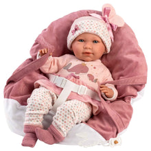 Llorens - Baby Girl Doll with Crying Mechanism, Clothing & Carry Cot: Mimi - 42cm