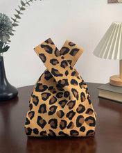 Leopard Knit Tote