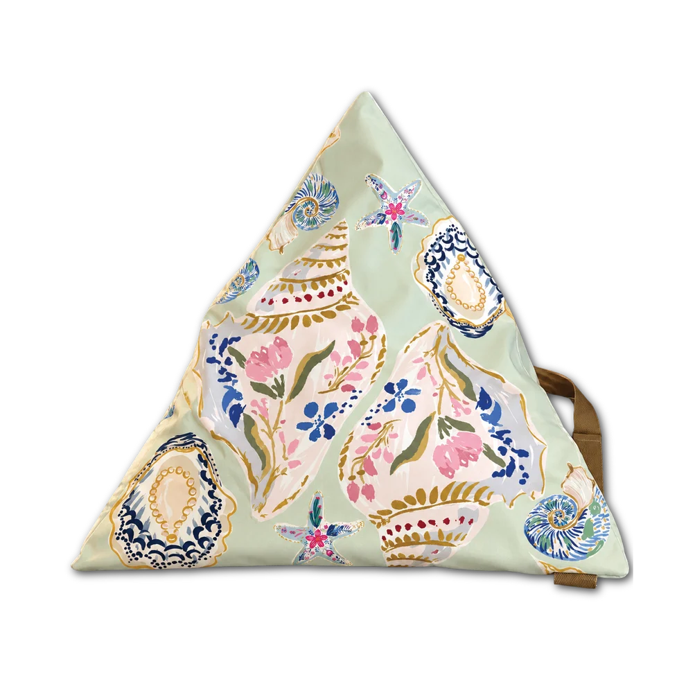 The Sumatra Shells Sage Slouchy Beach Pillow