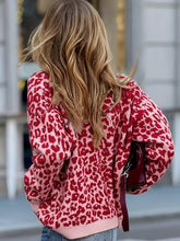 Leopard Bell Sleeve Cardigan - Peachy Pink