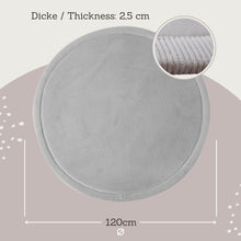 Hakuna Matte - CloudSoft Play Mat Carpet - Grey ?120 x 2.5 cm (round)