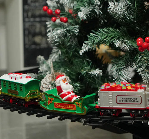 Christmas Tree With Locomotive Train Set