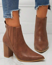 Tan Chunky Heel Chelsea Boot