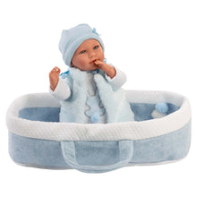 Llorens - Baby Boy Doll with Crying Mechanism & Baby Carrier: Mimo - 42cm