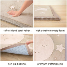 Hakuna Matte - CloudSoftRise Play Mat 3D Carpet - Moon & Stars 170 x 120 x 2.5 cm