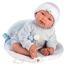 Llorens - Newborn Baby Boy Doll with Elephant Sleeping Bag, Clothing & Accessories: Tino - 44cm