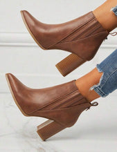 Tan Chunky Heel Chelsea Boot