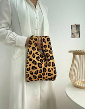 Leopard Knit Tote