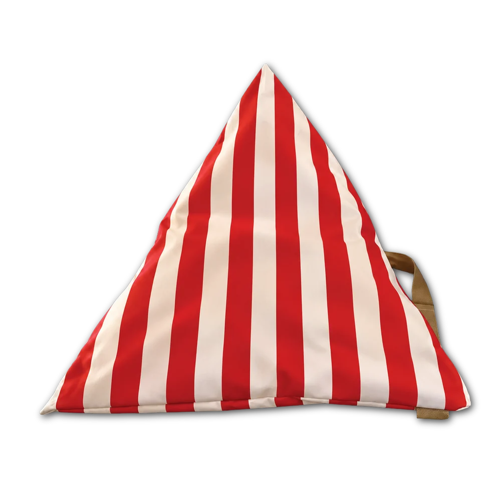 The Splendida Stripe Red Slouchy Beach Pillow