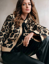 Leopard Tie Cardi - Black/Khaki