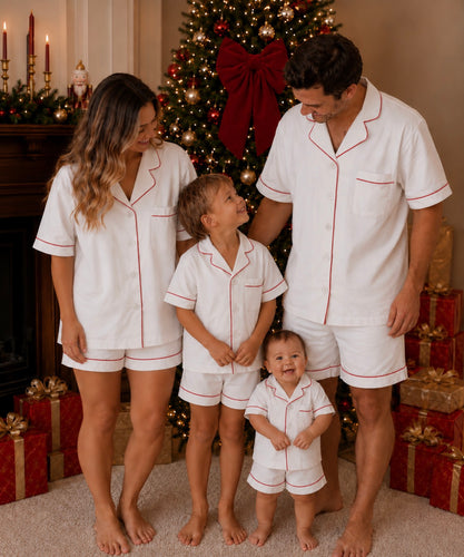 Classic White Adult Christmas Sleepwear