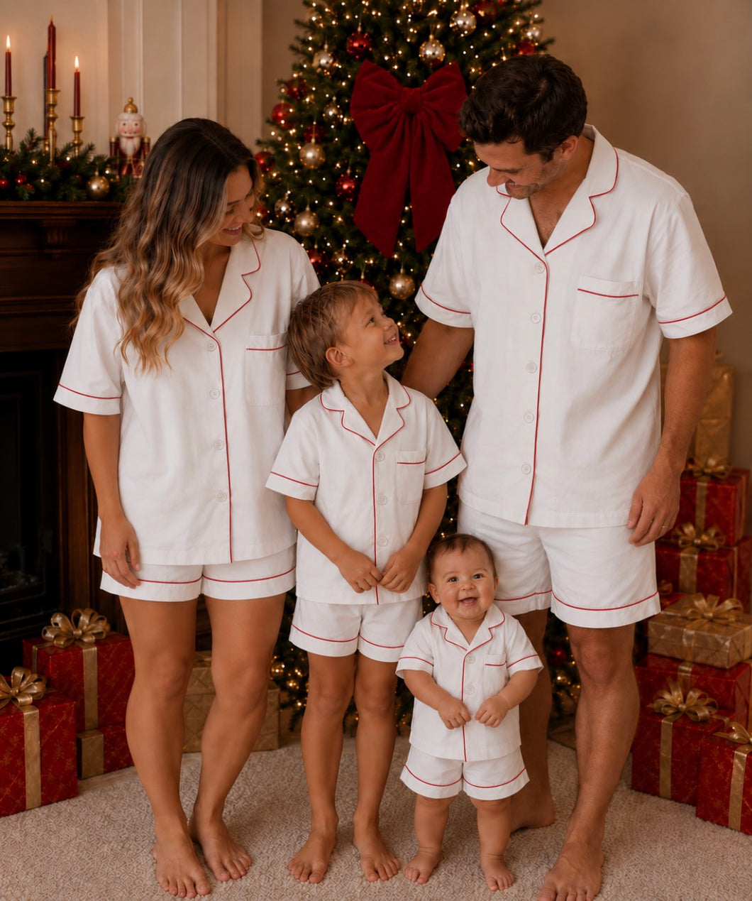 Classic White Adult Christmas Sleepwear