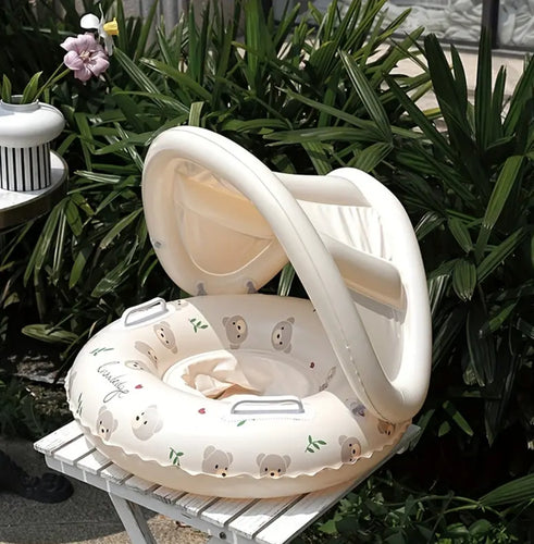 White Bear Baby Float with Canopy