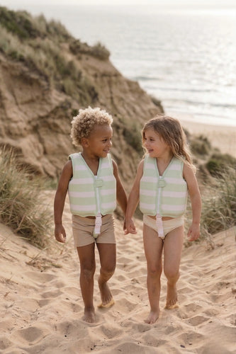 Stevie Swim Vest – Green Stripe