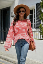 Leopard Bell Sleeve Cardigan - Peachy Pink