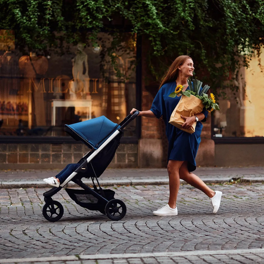Thule Spring Stroller Aluminum Majolica Blue – Baby Couture