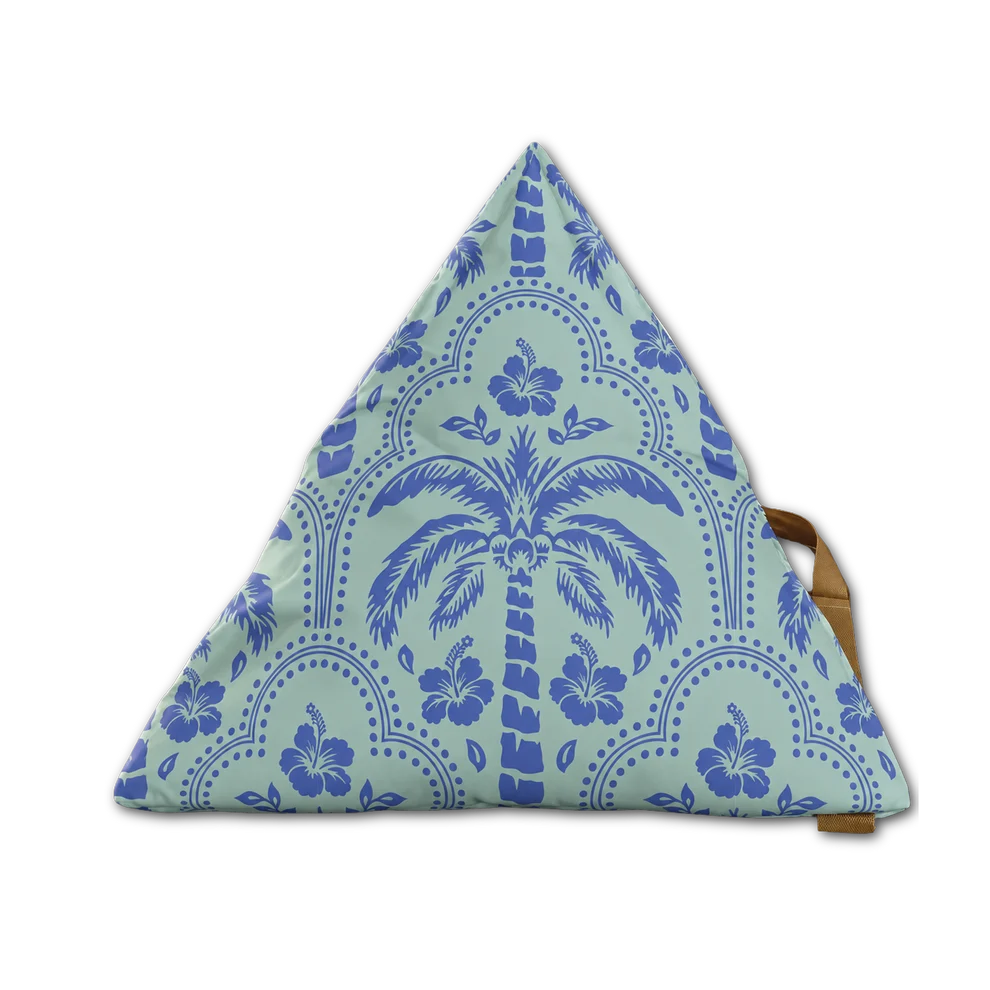 The Hibiscus Palm Slouchy Beach Pillow