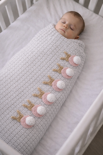 Bunny Crochet Crib Blanket