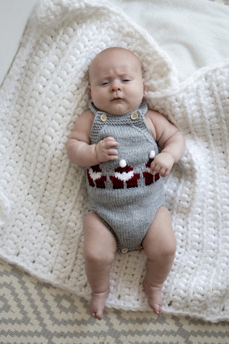 Little Santas Knit Romper