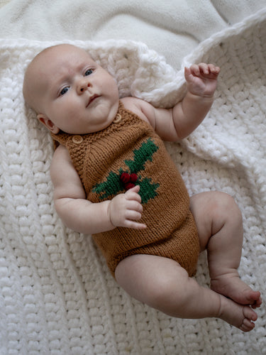 Mistletoe Baby Knit Romper