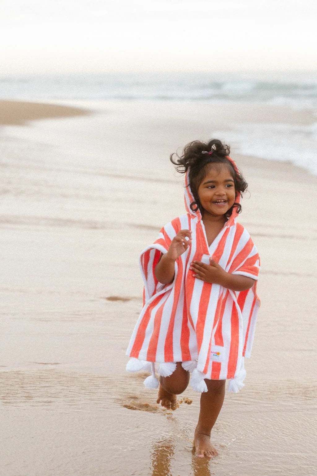 Baby Poncho - Coral
