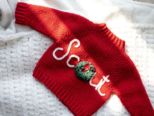 Christmas Wreath Name Sweater