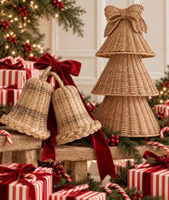 Wicker Christmas Tree with Bow